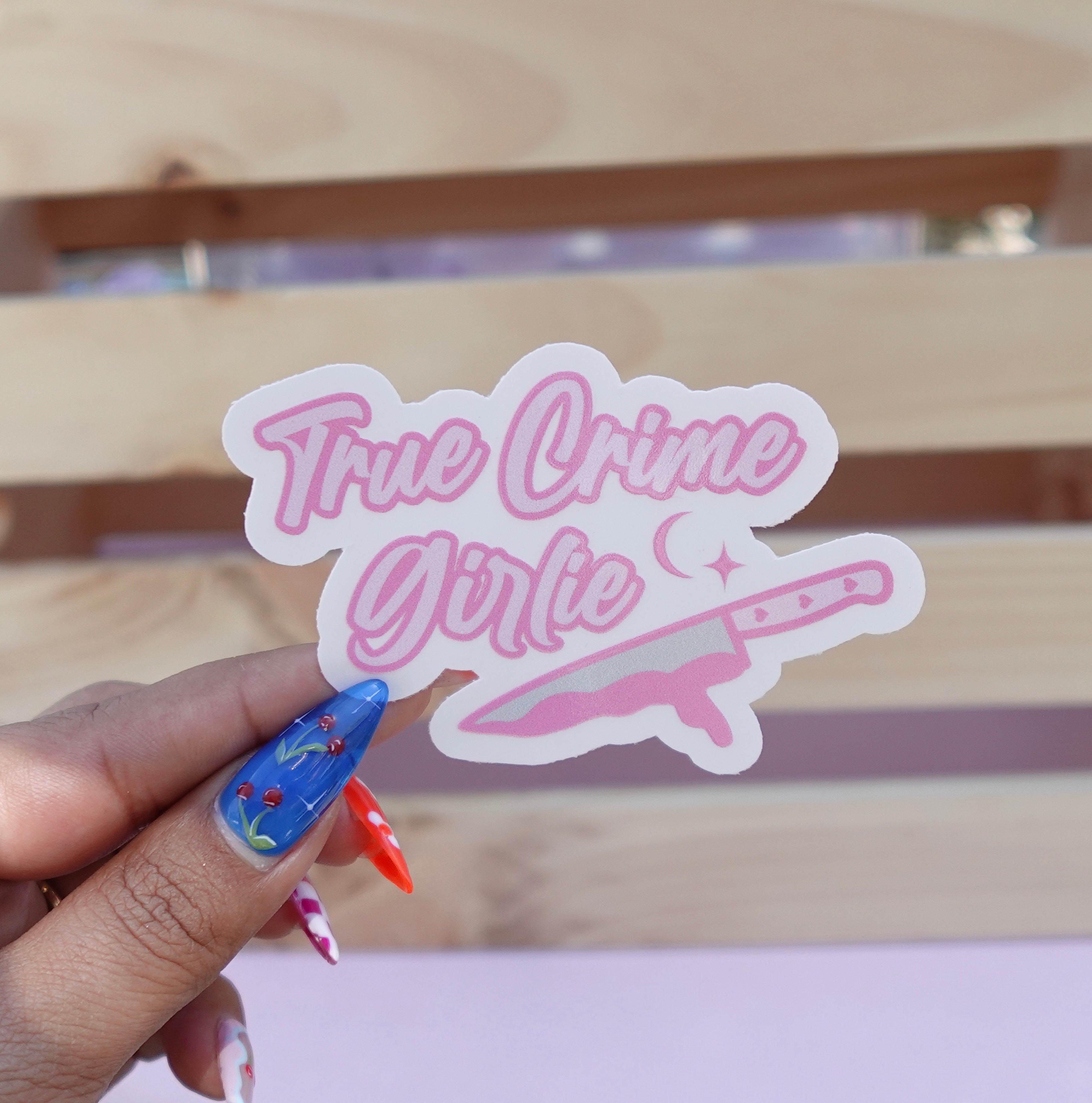 True crime girly sticker