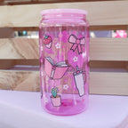 Girly girl glass cup