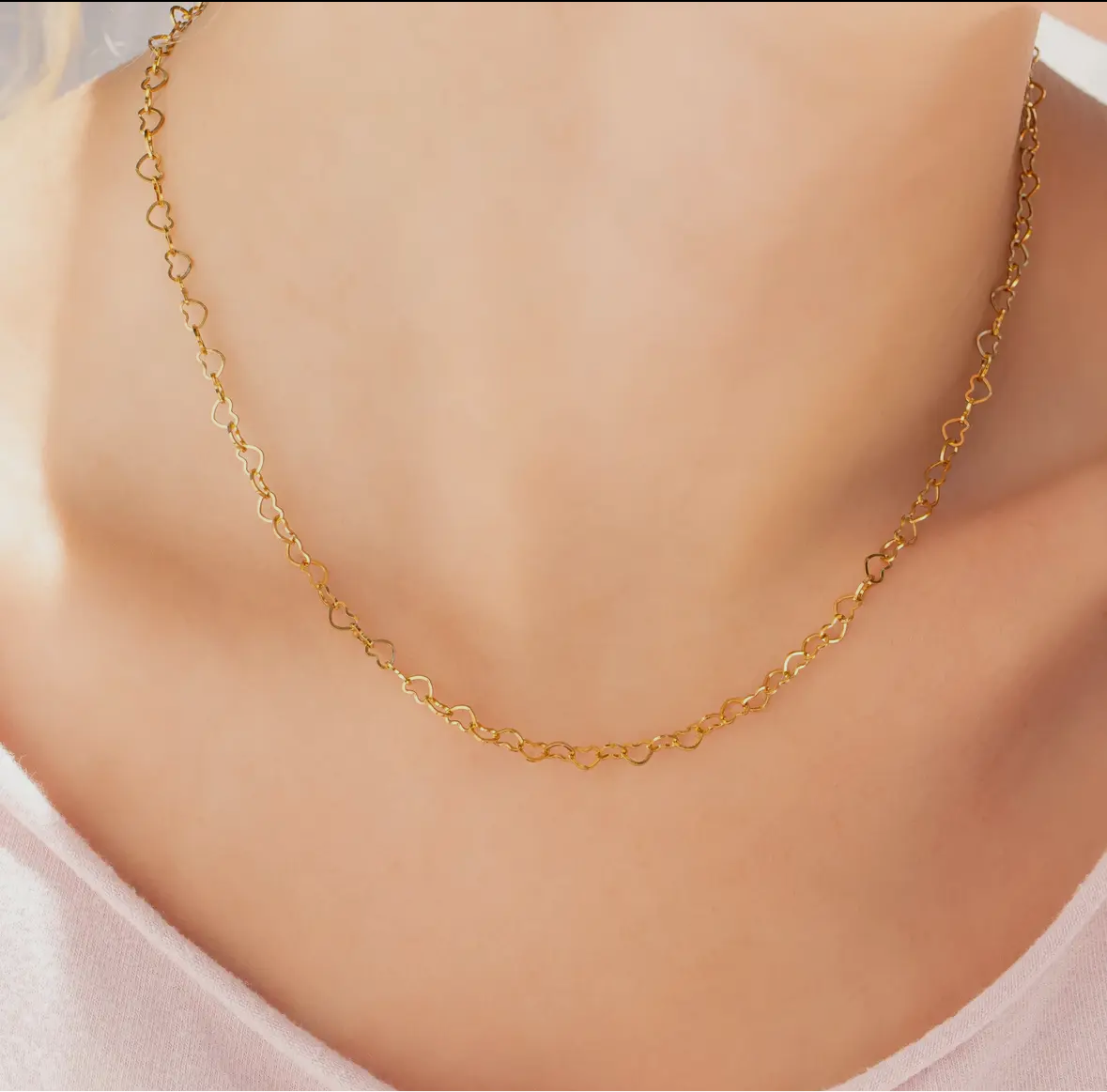 Heart chain necklace