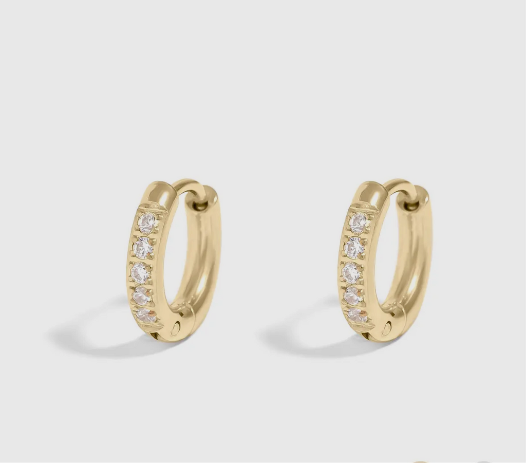 mini huggie earrings