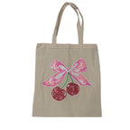 Beige cherry sequin Bag