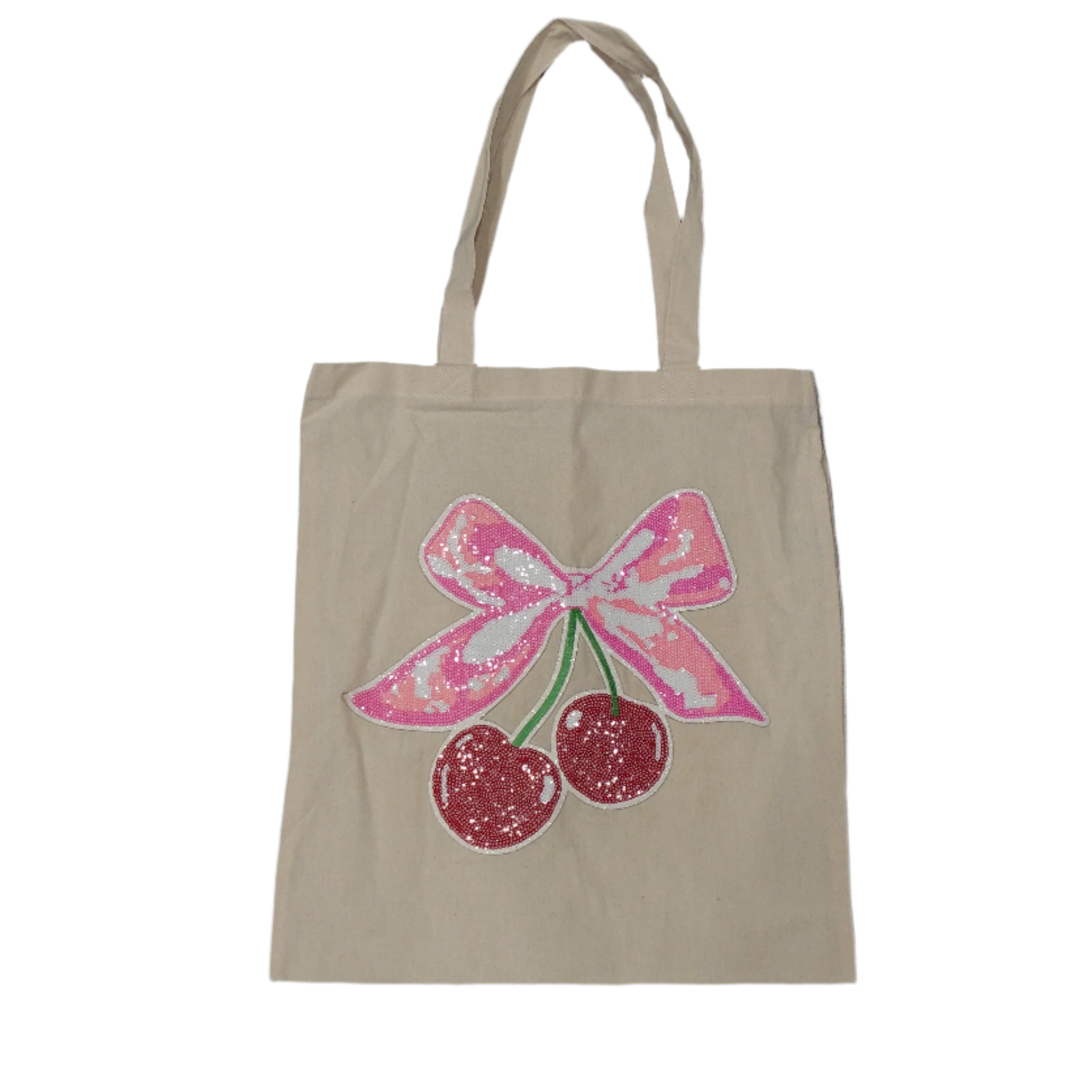 Beige cherry sequin Bag