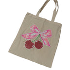 Beige cherry sequin Bag