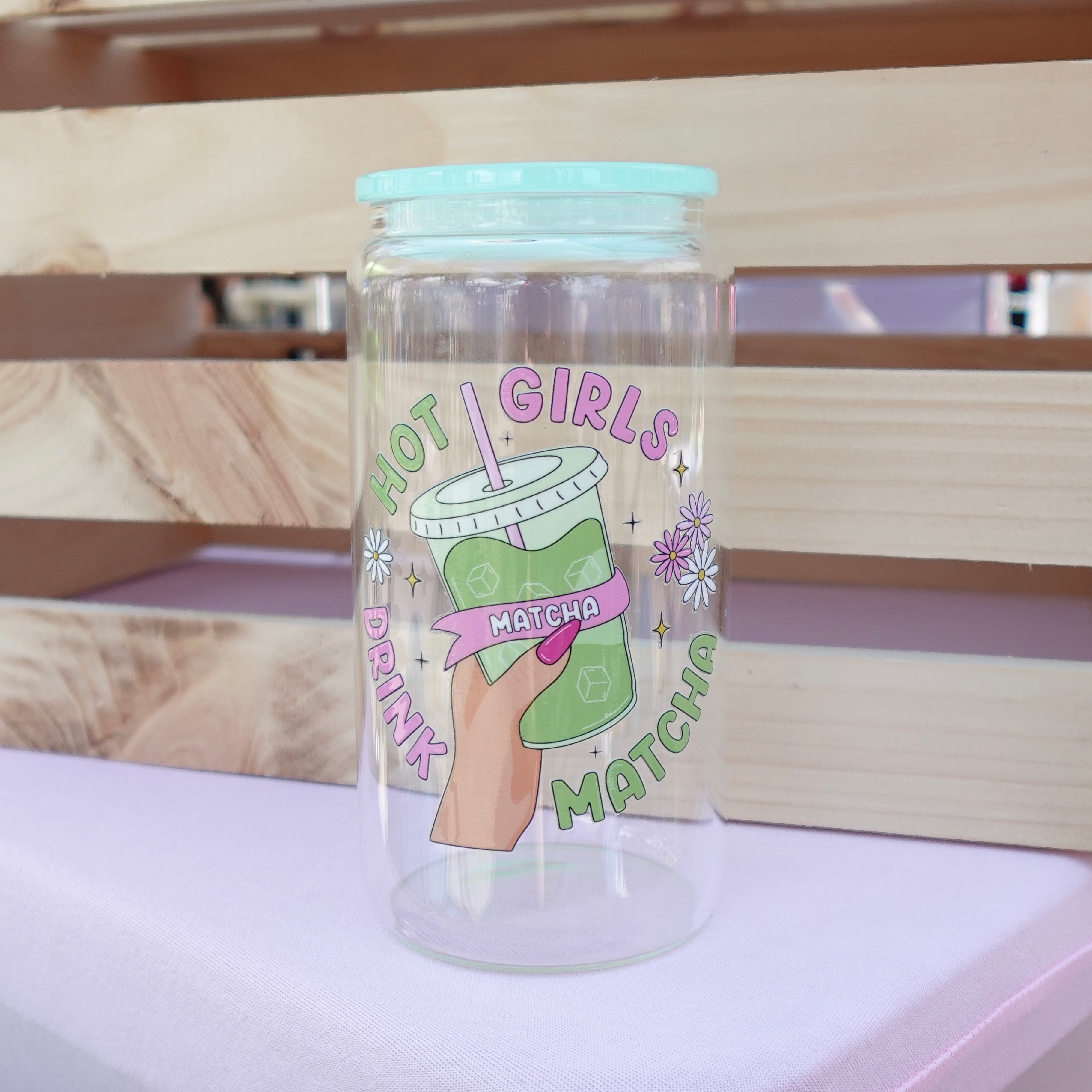 Hot girls drink matcha