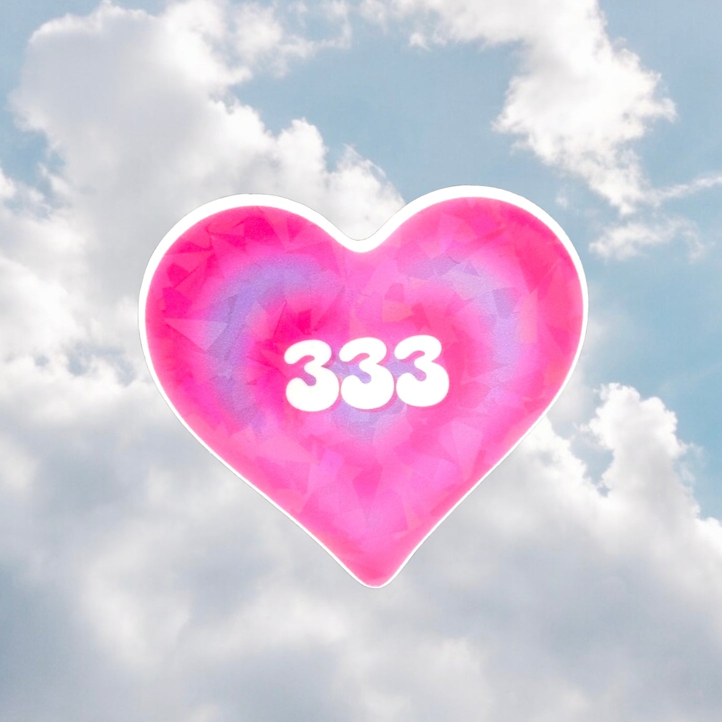 Heart Angel Number Sticker